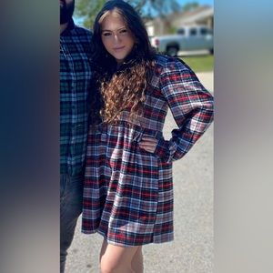 flannel babydoll dress